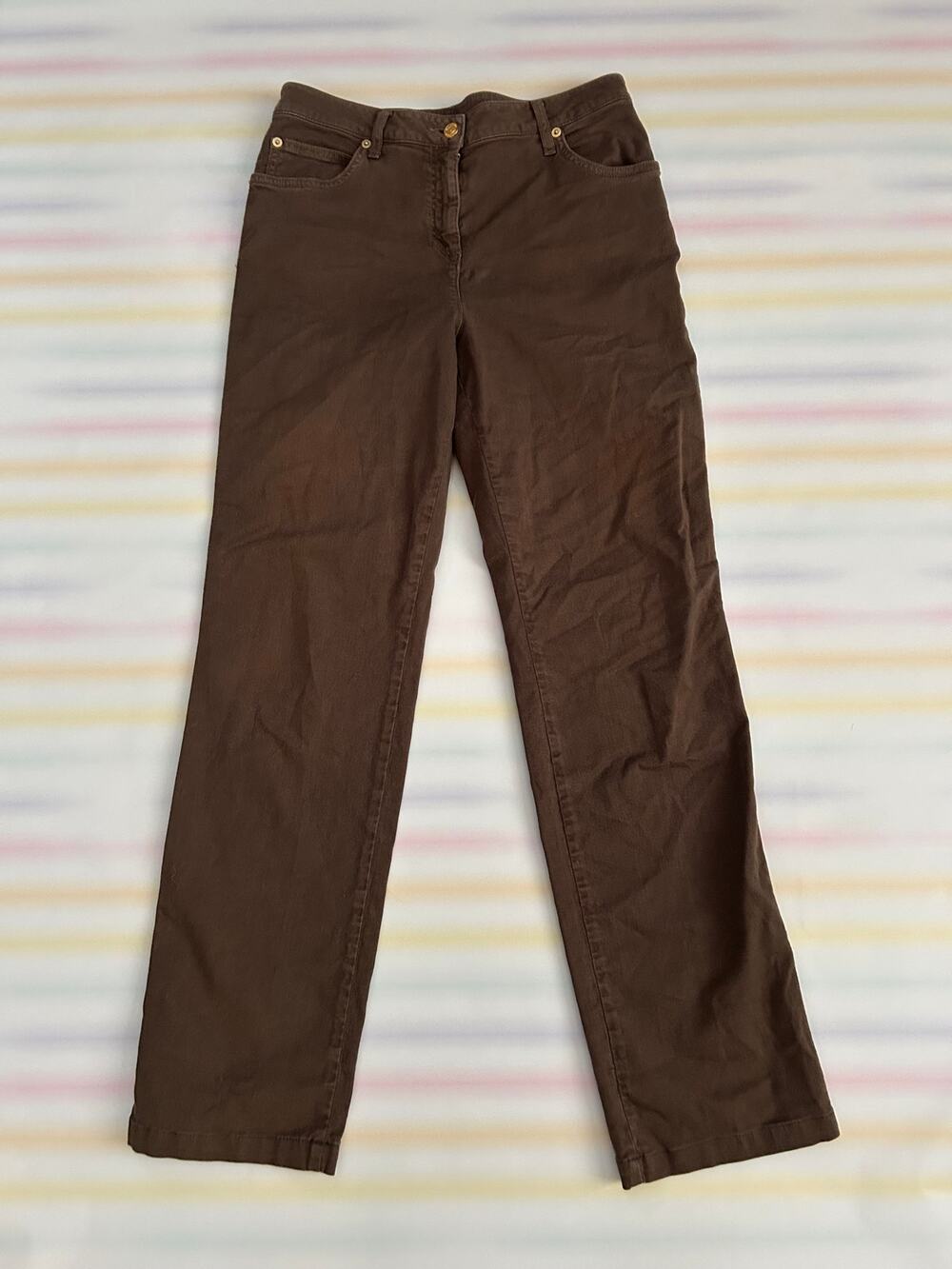 ST. JOHN BROWN STRAIGHT LEG PANTS SIZE 6